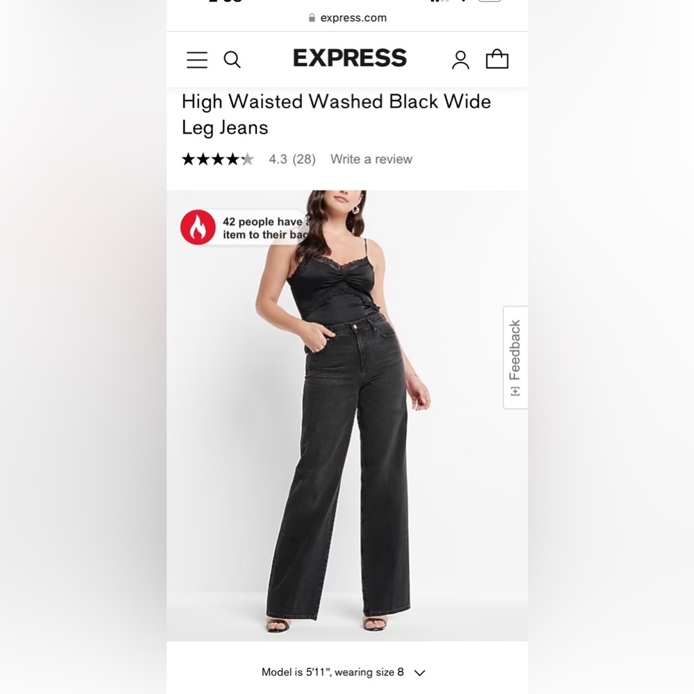 Black Flare Express Jeans (almost new)